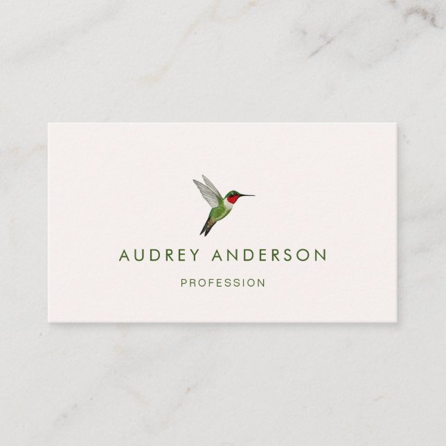 Ruby-throated Hummingbird Business Card (Front)