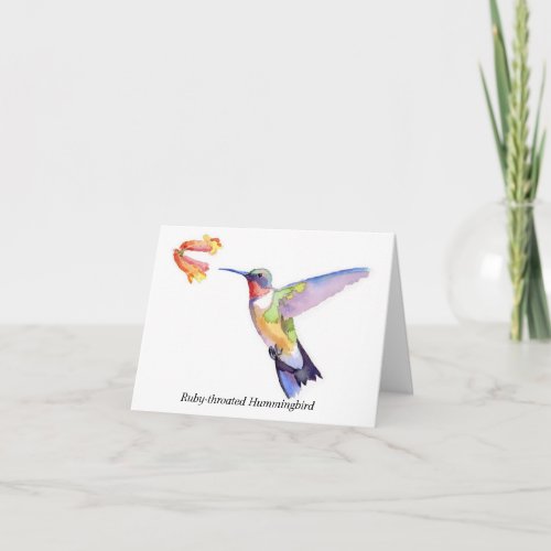 Ruby_throated Hummingbird Card