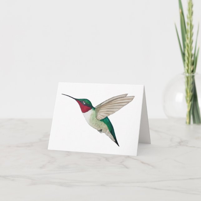 Ruby-throated Hummingbird Card (Front)