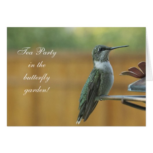 Ruby Throated Hummingbird Cards (Front Horizontal)