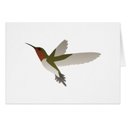 Ruby Throated Hummingbird Cards (Front Horizontal)