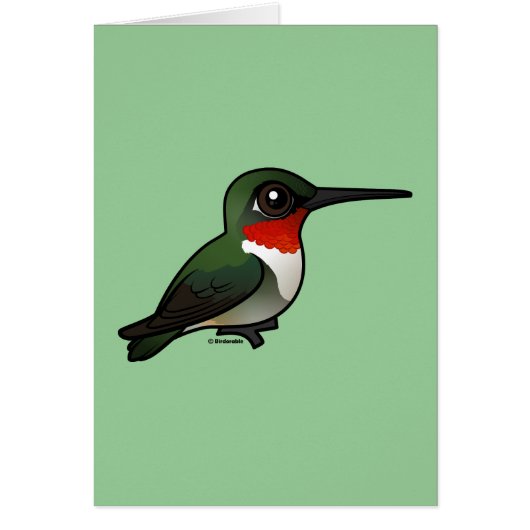 Ruby-throated Hummingbird Cards (Front)