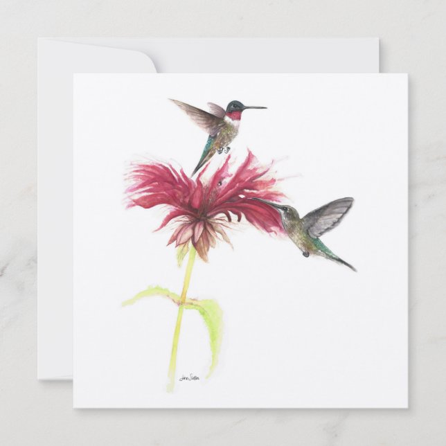 Ruby Throated Hummingbird Couple (Front)