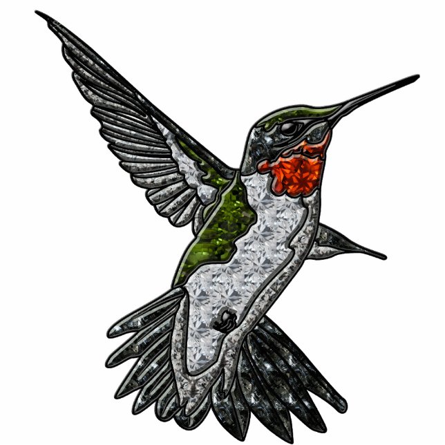 Ruby Throated Hummingbird Cutout (Front)