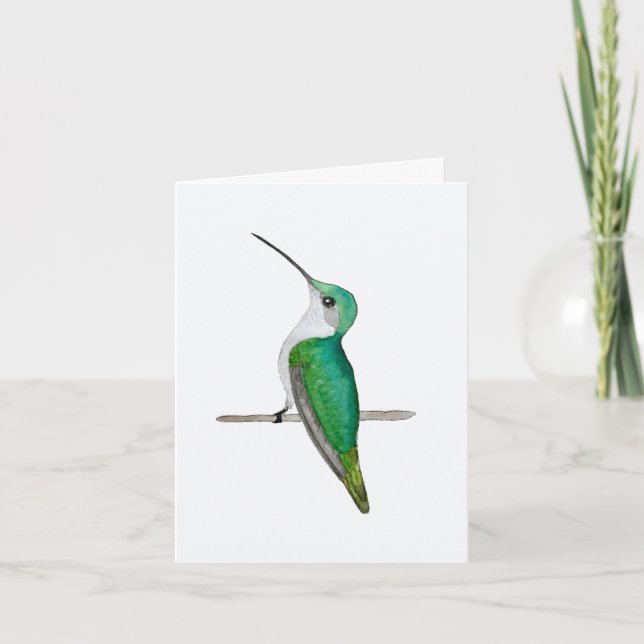 Ruby-throated Hummingbird Female Greeting Card (Front)