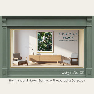 Ruby-Throated Hummingbird Fine Art Photography Poster