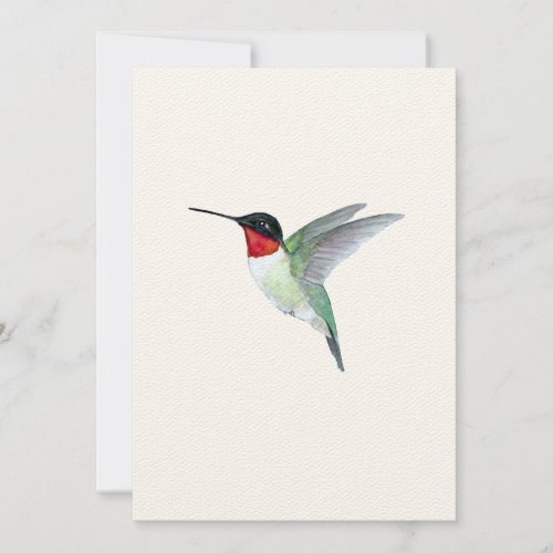 Ruby_throated Hummingbird Flat Greeting Card