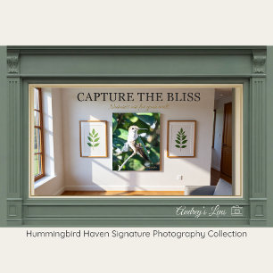Ruby-Throated Hummingbird Gift For Her - Fine Art Canvas Photo Tile