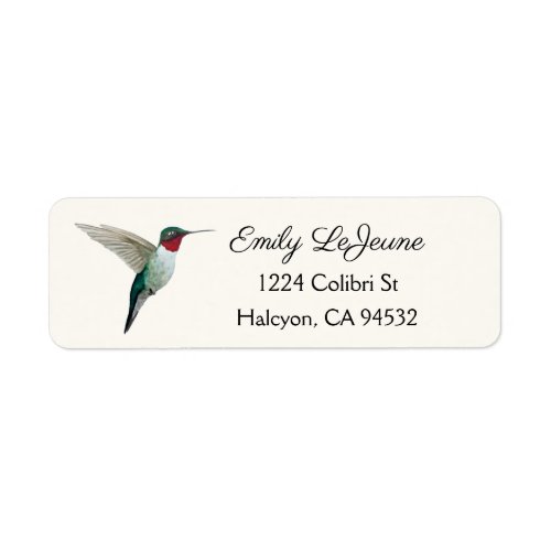 Ruby_throated Hummingbird Label