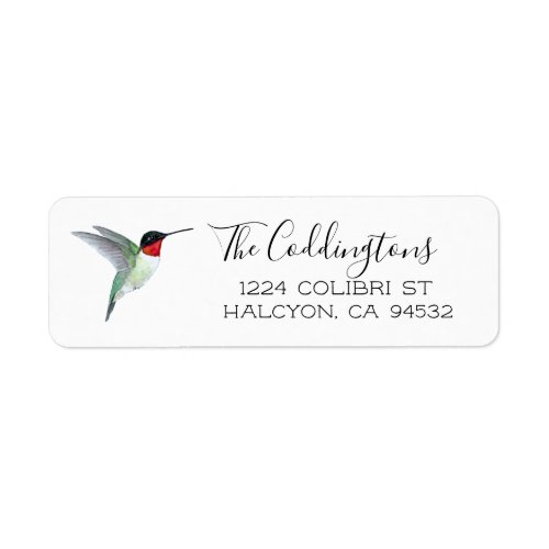 Ruby_throated Hummingbird Label