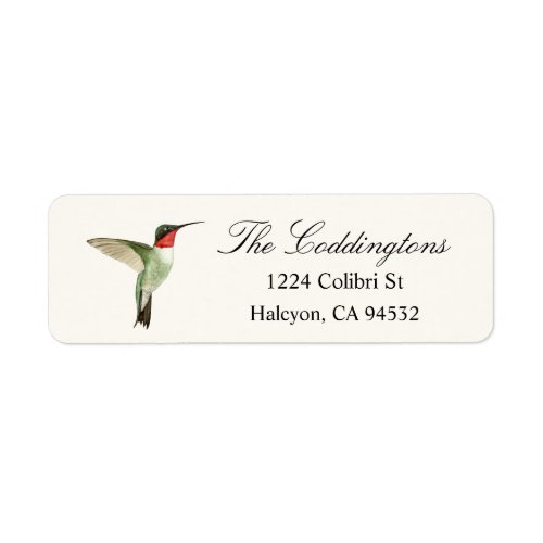 Ruby_throated Hummingbird Label