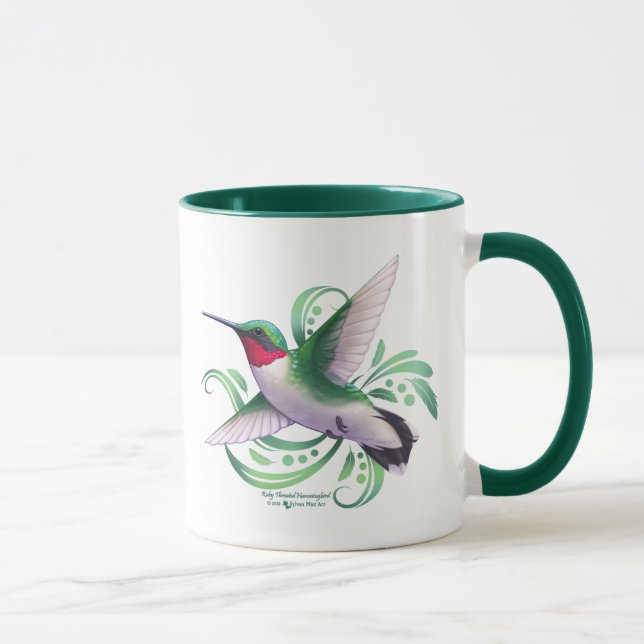 Ruby Throated Hummingbird Mug (Right)