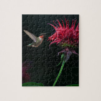 Ruby-throated Hummingbird on Bee Balm Jigsaw Puzzle