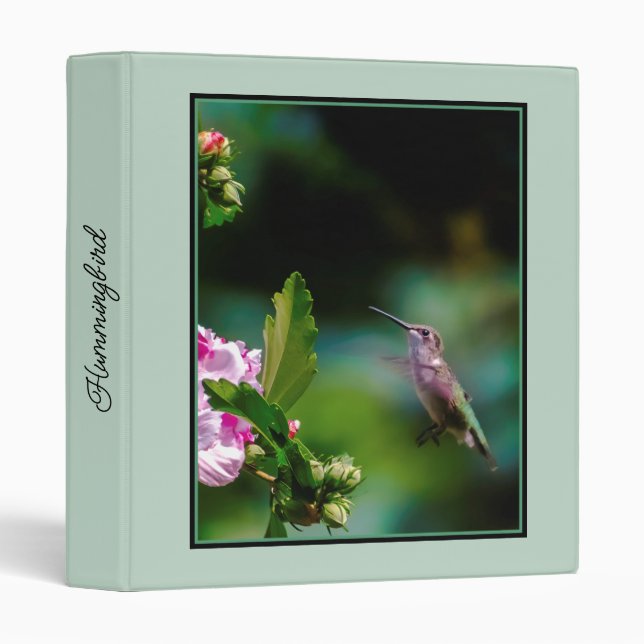 Ruby-throated Hummingbird - Original Photograph 3 Ring Binder (Front/Spine)