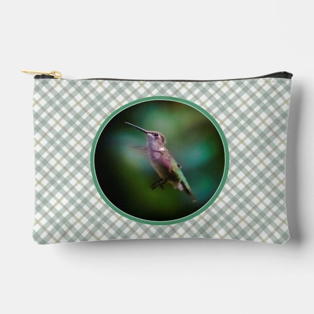 Ruby-throated Hummingbird Original Photograph Accessory Pouch (Front)
