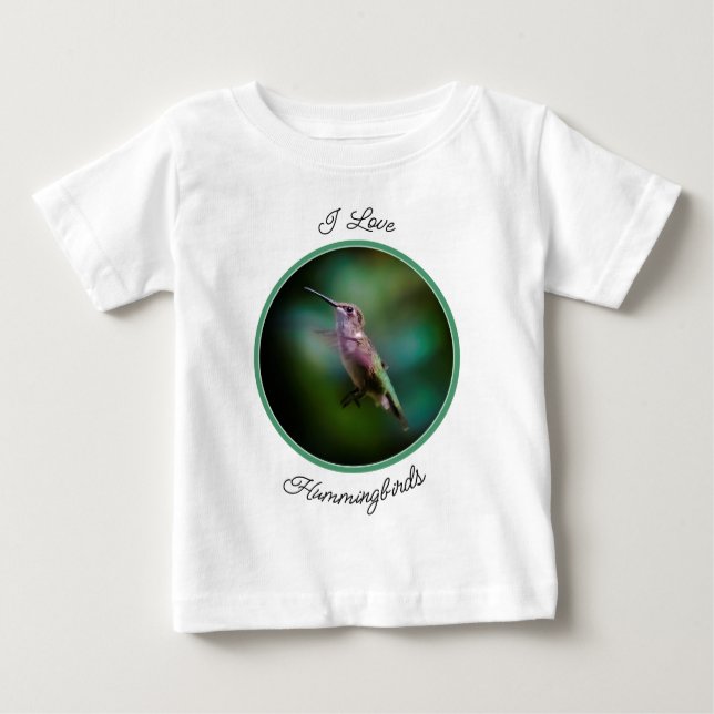 Ruby-throated Hummingbird - Original Photograph Baby T-Shirt (Front)