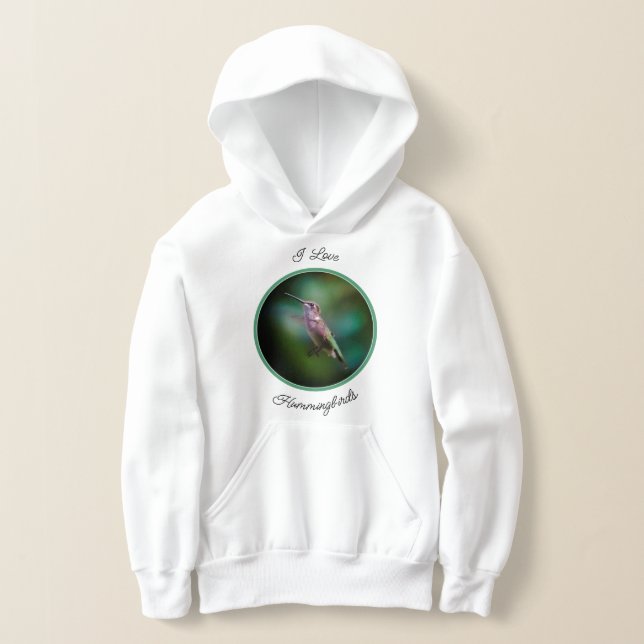 Ruby-throated Hummingbird - Original Photograph Hoodie (Laydown)