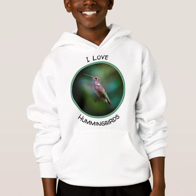 Ruby-throated Hummingbird - Original Photograph Hoodie (Front)