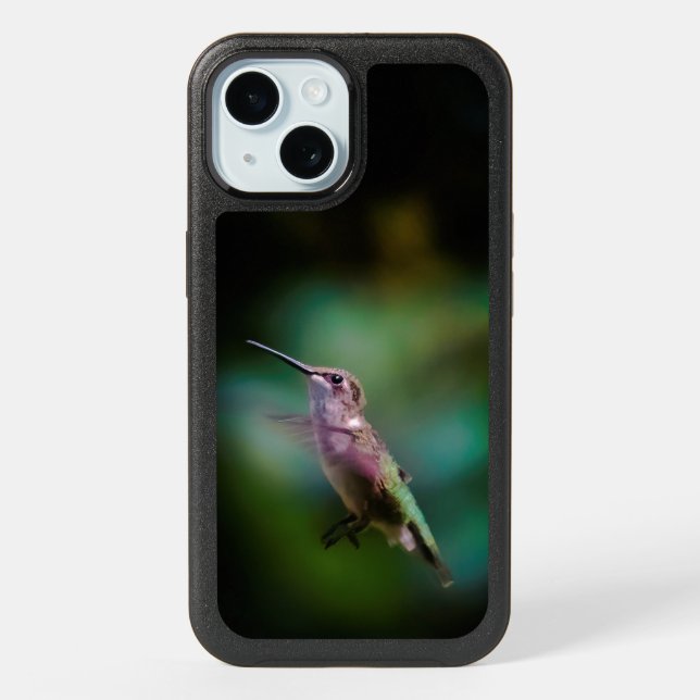 Ruby-throated Hummingbird - Original Photograph iPhone 15 Case (Back)