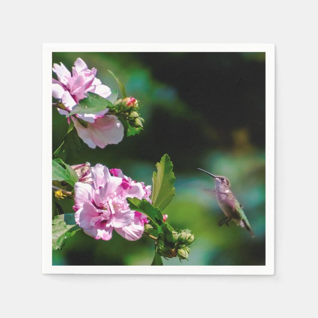 Ruby-throated Hummingbird - Original Photograph Napkins (Front)