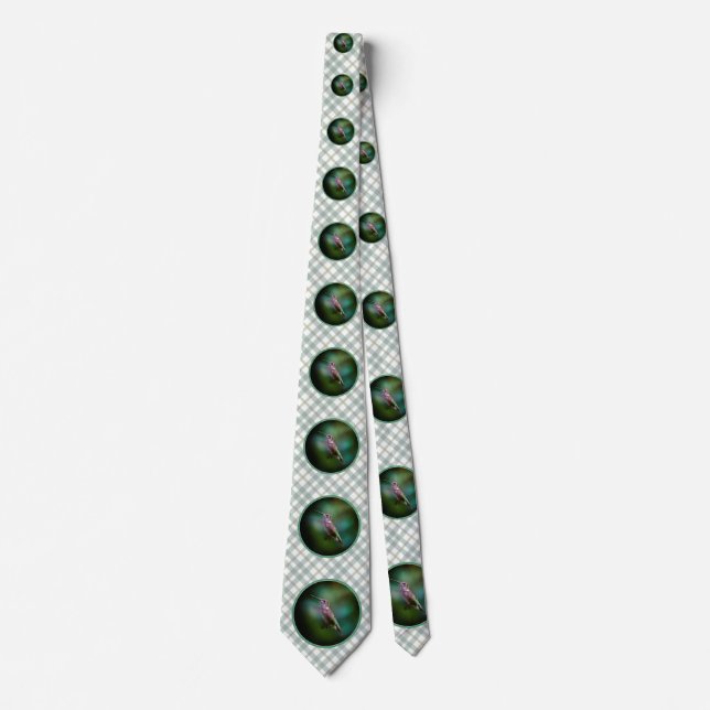 Ruby-throated Hummingbird - Original Photograph Neck Tie (Front)