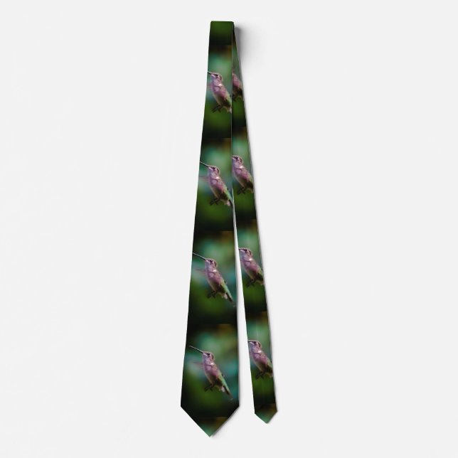 Ruby-throated Hummingbird - Original Photograph Neck Tie (Front)