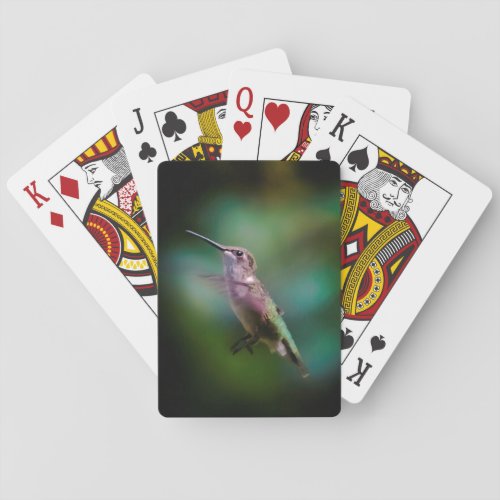 Ruby_throated Hummingbird _ Original Photograph Poker Cards