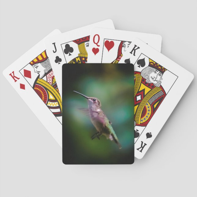 Ruby-throated Hummingbird - Original Photograph Poker Cards (Back)