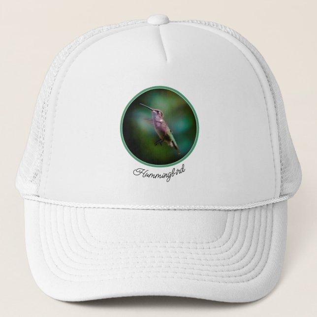Ruby-throated Hummingbird - Original Photograph Trucker Hat (Front)