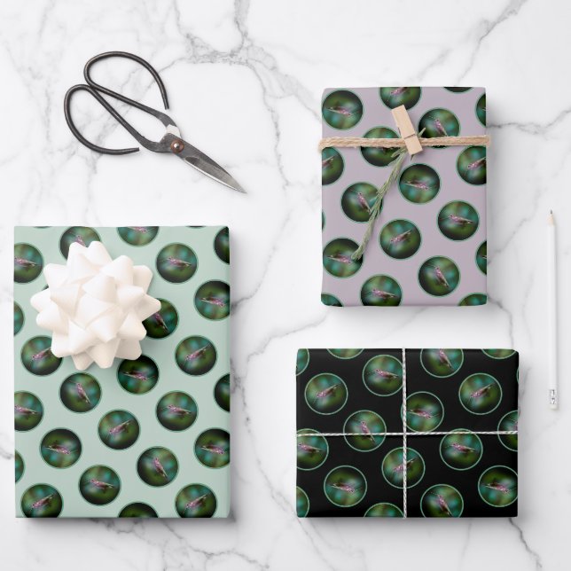 Ruby-throated Hummingbird Original Photograph Wrapping Paper Sheets (Front)