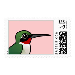 Male Ruby-throated Hummingbird Medium Stamp 2.1