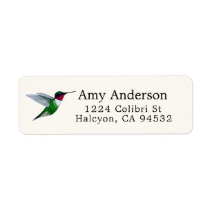 ac 669 30 Personalized Address Labels Hummingbird Buy 3 get 1 free 