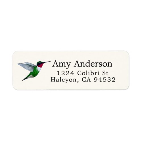 Ruby_throated Hummingbird Return Address Label