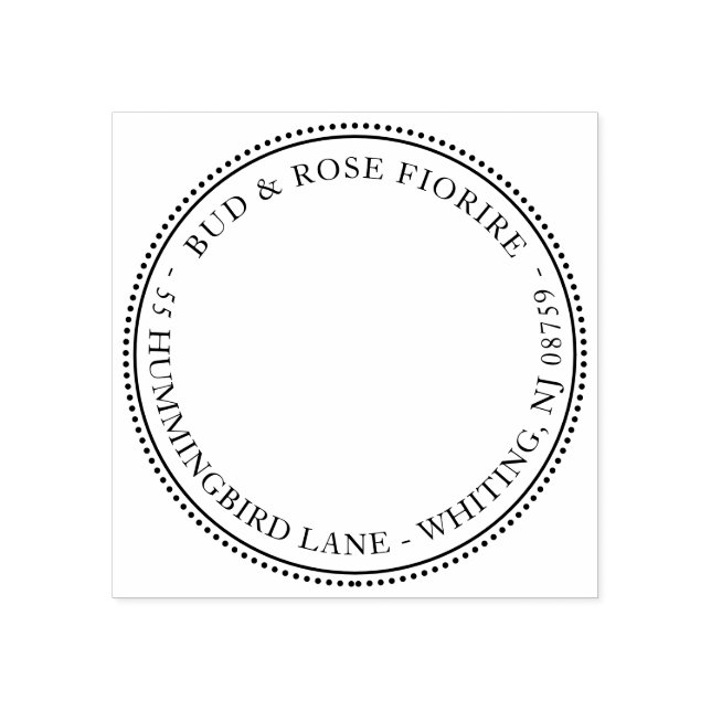 Ruby throated hummingbird Return Address Stamp (Imprint)