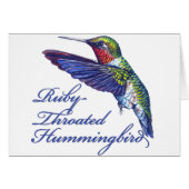 Ruby Throated Hummingbird Scripted (Front Horizontal)