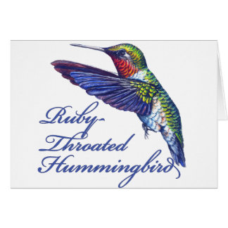 Ruby Throated Hummingbird Scripted Cards