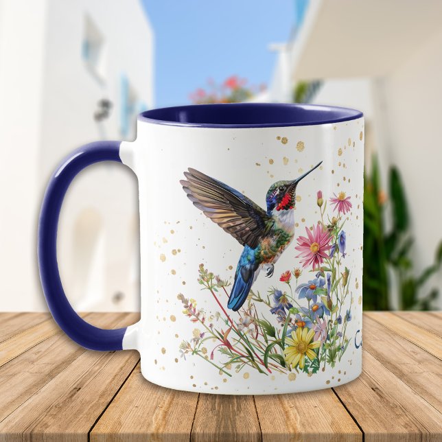 Ruby Throated Hummingbird Spring Flowers Mug (Creator Uploaded)