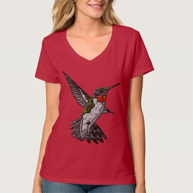 Ruby Throated Hummingbird T-Shirt (Front)