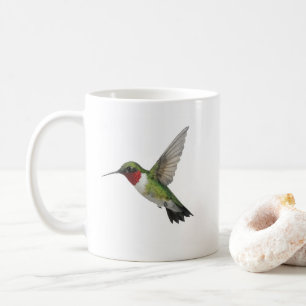 Ruby Throated Hummingbird Tropical Bird Mug