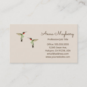 Ruby-throated Hummingbirds Business Card