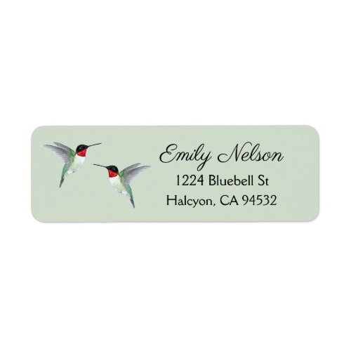 Ruby_throated Hummingbirds Label