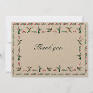 Ruby-throated Hummingbirds Thank you Card
