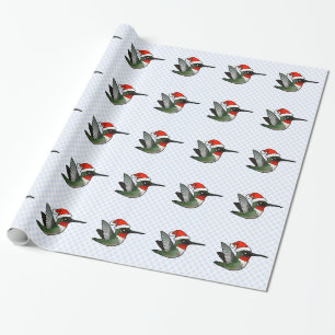 Ruby-throated Santa Wrapping Paper