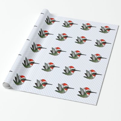 Ruby-throated Santa Wrapping Paper