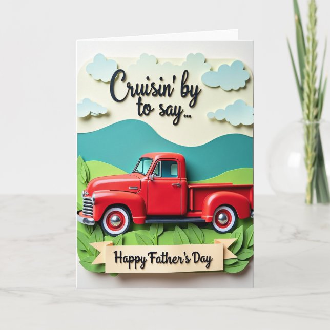 Ruby Truck Sweet Fathers Day Card (Front)