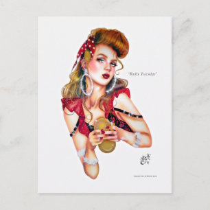Ruby Tuesday by Elizabeth Austin Postcard