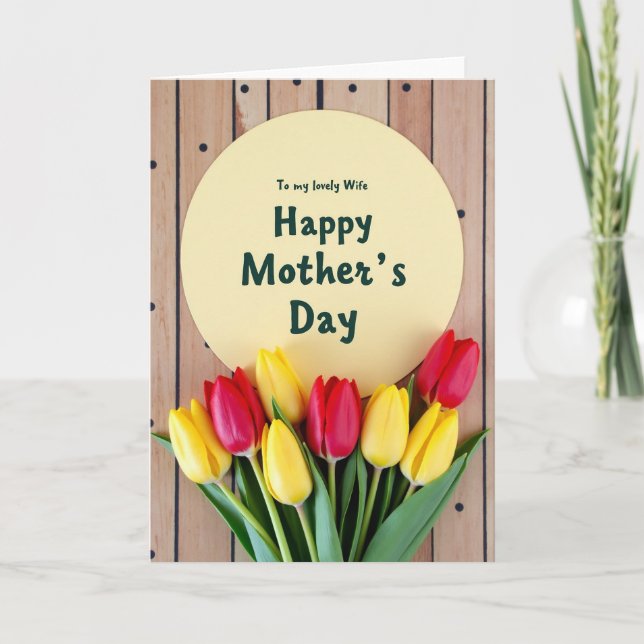 Ruby Tulip Mothers Day Card (Front)