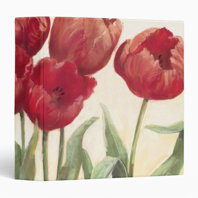 Ruby Tulips 3 Ring Binder (Front/Spine)