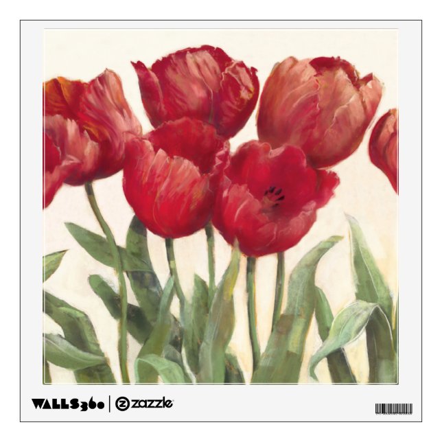 Ruby Tulips Wall Sticker (Front)