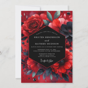 Ruby Vesperal Bloom Wedding Invitation